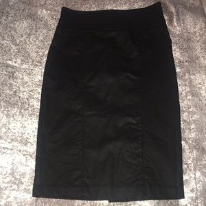 Faux leather pencil skirt